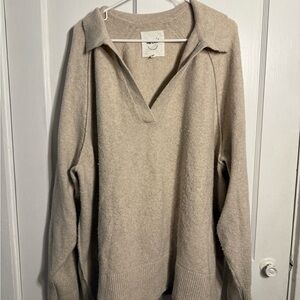 Cozy Beige Knit Sweater